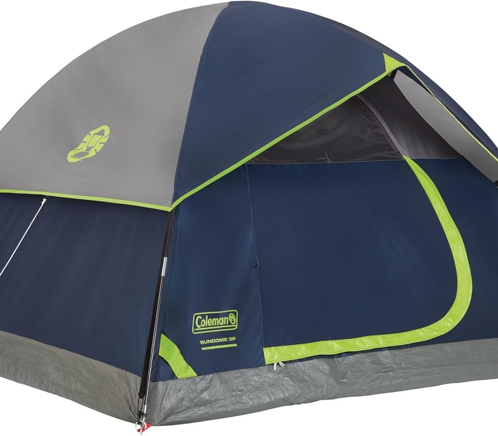 Coleman Sundome Camping Tent with Rainfly, 2/3/4/6 Person Tent Sets Up in 10 Mins, Weatherproof Shelter for Camping, Festivals, Backyard, Sleepovers, & More