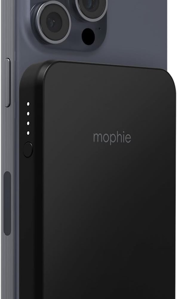 Mophie Snap+ Juice Pack Mini - Magnetic 5000mAh Portable Charger, MagSafe Compatible, USB-C, Multi-Orientation Charging, USB-C Cable Included